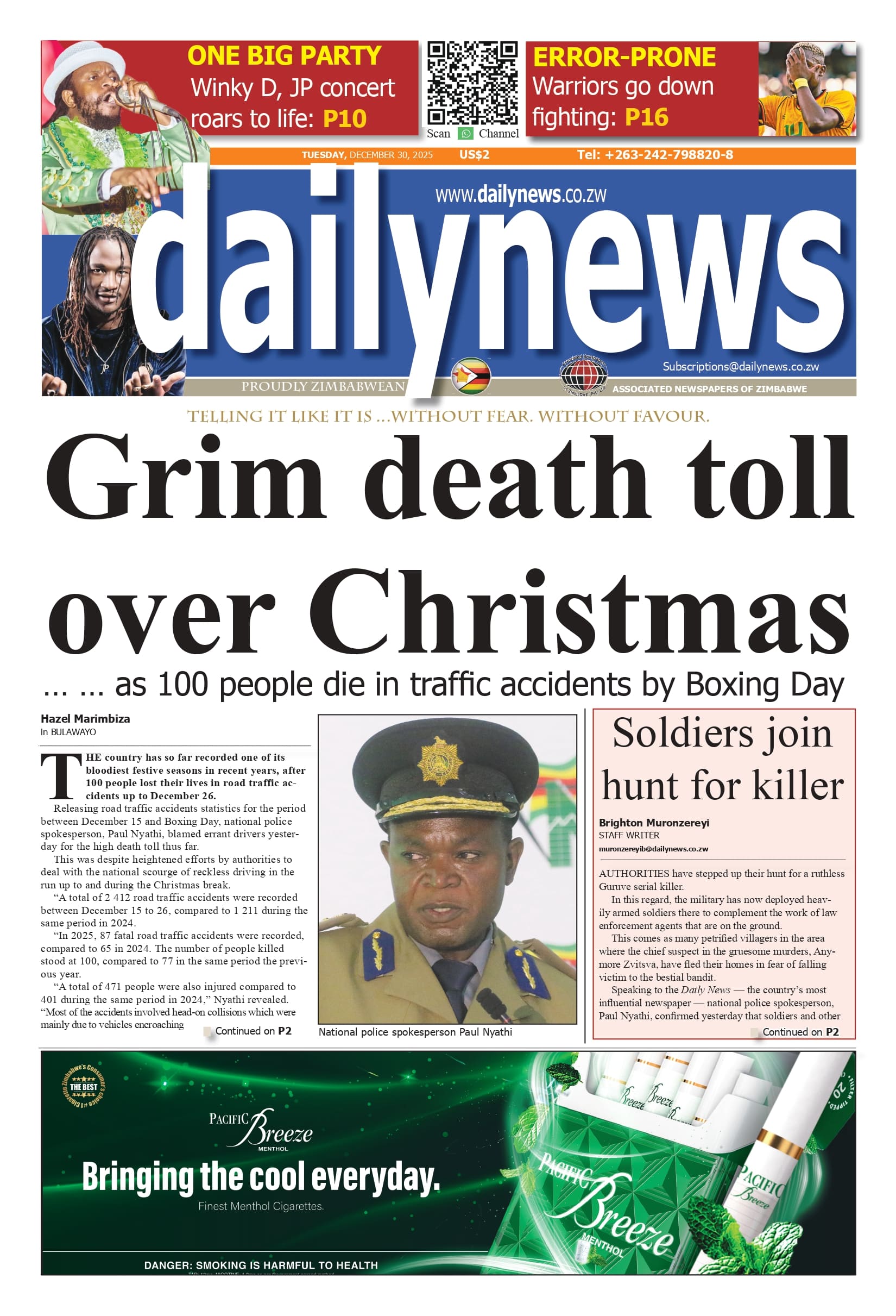 Tuesday 30 December 2025